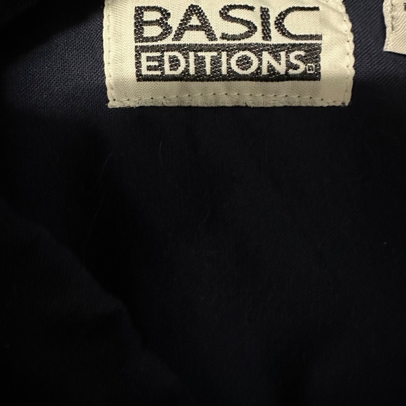 Basic Editions Boys Navy Blue Short Sleeve Pocket Button Down Dress Shirt L NWOT - Picture 5 of 5